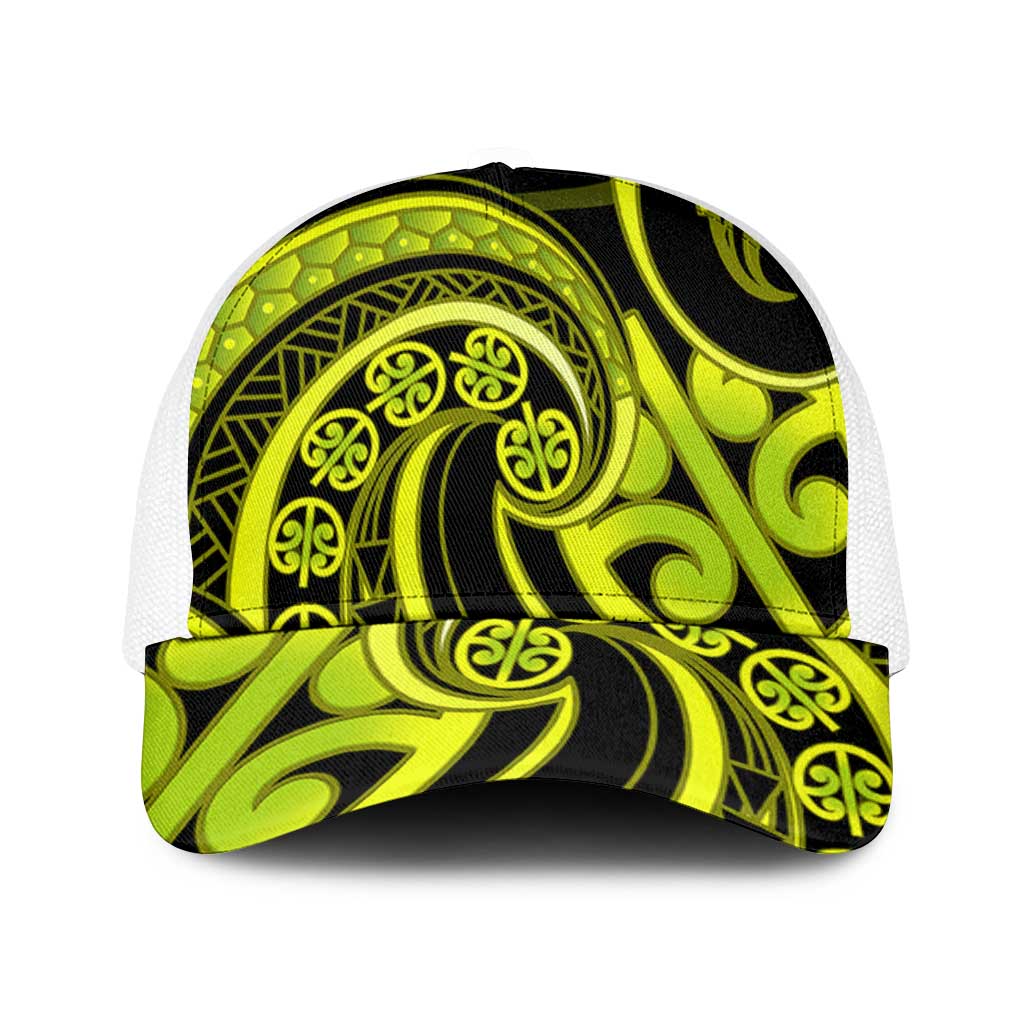 Lime Green New Zealand Mangopare Mesh Trucker Cap Aotearoa Maori Koru Style - Polynesian Pride