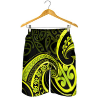 Lime Green New Zealand Mangopare Shorts for Men Aotearoa Maori Koru Style LT14 - Polynesian Pride