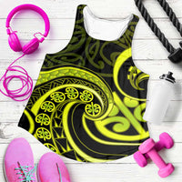Lime Green New Zealand Mangopare Women Racerback Tank Aotearoa Maori Koru Style LT14 Lime Green - Polynesian Pride