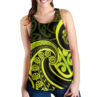 Lime Green New Zealand Mangopare Women Racerback Tank Aotearoa Maori Koru Style LT14 - Polynesian Pride