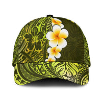 Lime Green Polynesia Classic Cap Plumeria Tropical Leaves With Galaxy Polynesian Art LT14
