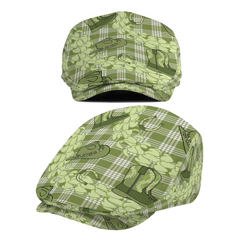 Lime Palaka Hawaii Cowboy Jeff Hat Puakenikeni Lei Paniolo Papale Seamless Vibes - Polynesian Pride