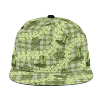 Lime Palaka Hawaii Cowboy Snapback Cap Puakenikeni Lei Paniolo Papale Seamless Vibes - Polynesian Pride