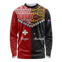 Tonga Combine Australia Aboriginal Heritage Long Sleeve Shirt - LT12 Unisex Red - Polynesian Pride