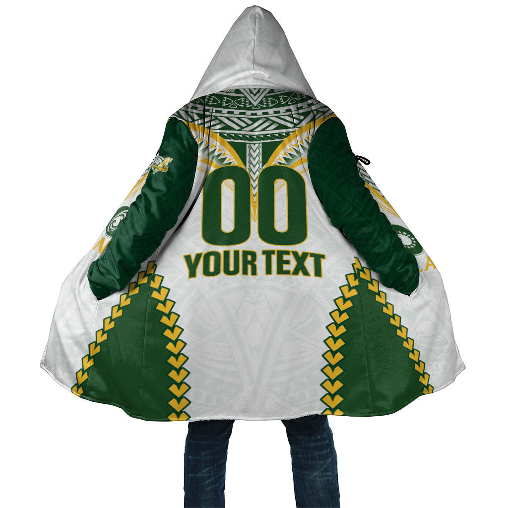 Custom Rugby League Cook Islands Cloak Tribal Pattern White Version