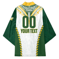Custom Rugby League Cook Islands Kimono Tribal Pattern White Version LT01 - Polynesian Pride