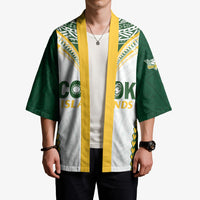 Custom Rugby League Cook Islands Kimono Tribal Pattern White Version LT01 - Polynesian Pride