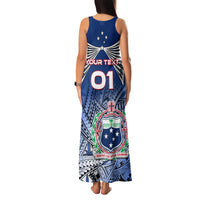 Custom Samoa Rugby Family Matching Tank Maxi Dress and Hawaiian Shirt Toa Samoa Myriad Patterns LT01 - Polynesian Pride