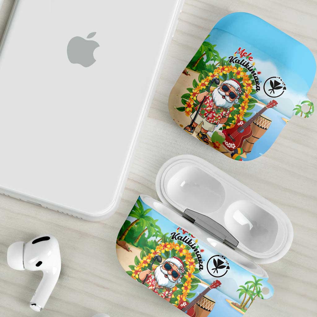 Hawaii Golf Christmas AirPods Case Mele Kalikimaka Funny Golfer Santa - Polynesian Pride