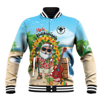 Personalized Hawaii Golf Christmas Baseball Jacket Mele Kalikimaka Funny Golfer Santa - Polynesian Pride