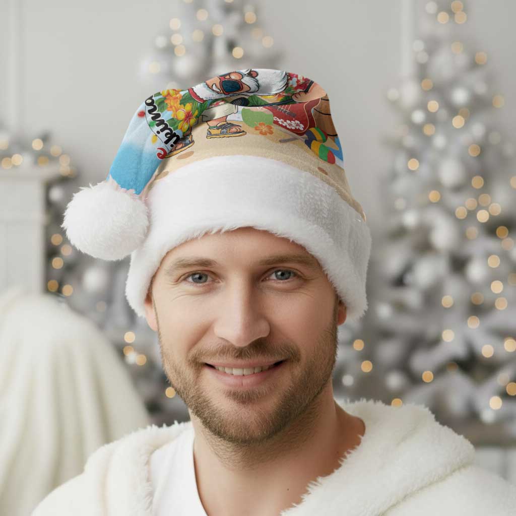 Hawaii Golf Christmas Santa Hat Mele Kalikimaka Funny Golfer Santa - Polynesian Pride