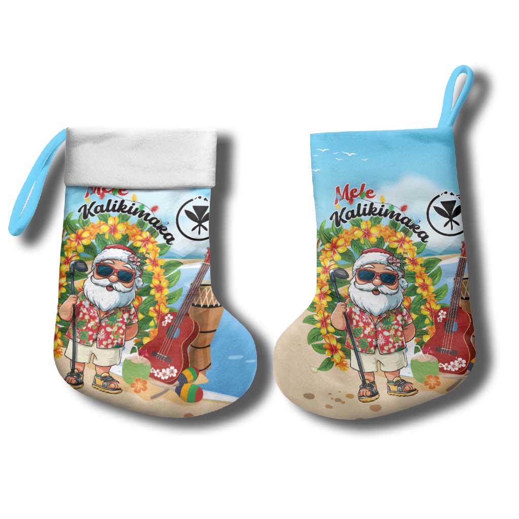 Hawaii Golf Christmas Stocking Mele Kalikimaka Funny Golfer Santa - Polynesian Pride