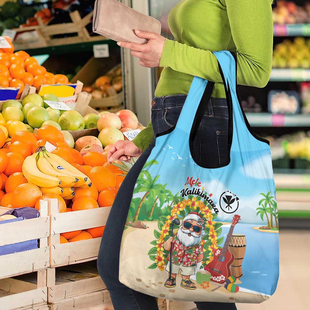 Hawaii Golf Christmas Grocery Bag Mele Kalikimaka Funny Golfer Santa - Polynesian Pride