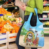 Hawaii Golf Christmas Grocery Bag Mele Kalikimaka Funny Golfer Santa - Polynesian Pride