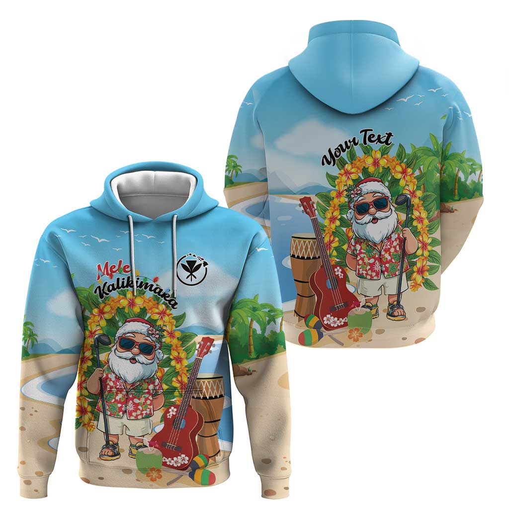 Personalized Hawaii Golf Christmas Hoodie Mele Kalikimaka Funny Golfer Santa - Polynesian Pride