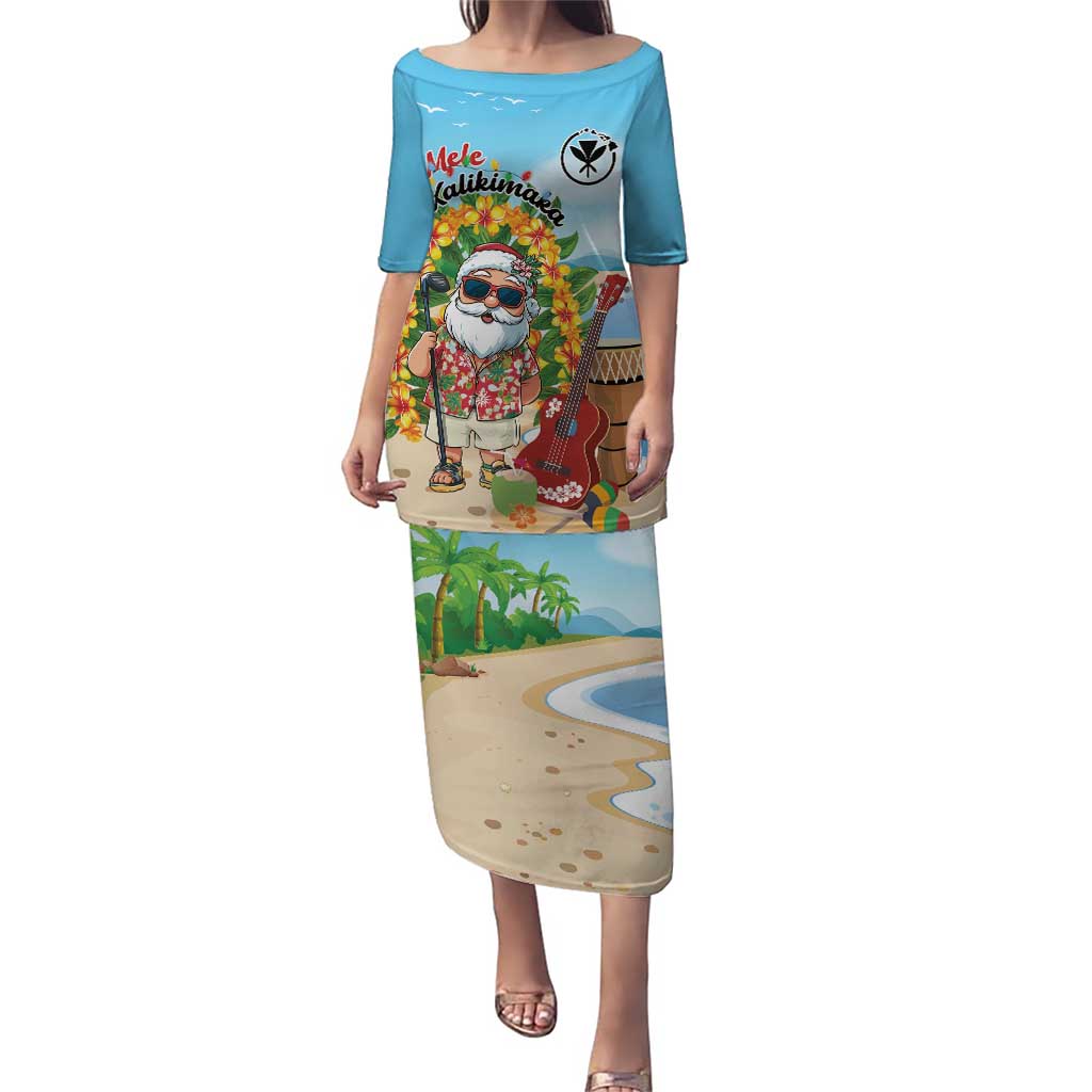 Personalized Hawaii Golf Christmas Puletasi Mele Kalikimaka Funny Golfer Santa - Polynesian Pride