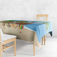 Hawaii Golf Christmas Tablecloth Mele Kalikimaka Funny Golfer Santa - Polynesian Pride