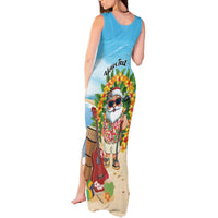 Personalized Hawaii Golf Christmas Tank Maxi Dress Mele Kalikimaka Funny Golfer Santa - Polynesian Pride