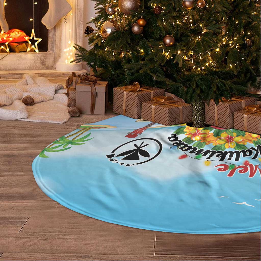 Hawaii Golf Christmas Tree Skirt Mele Kalikimaka Funny Golfer Santa - Polynesian Pride