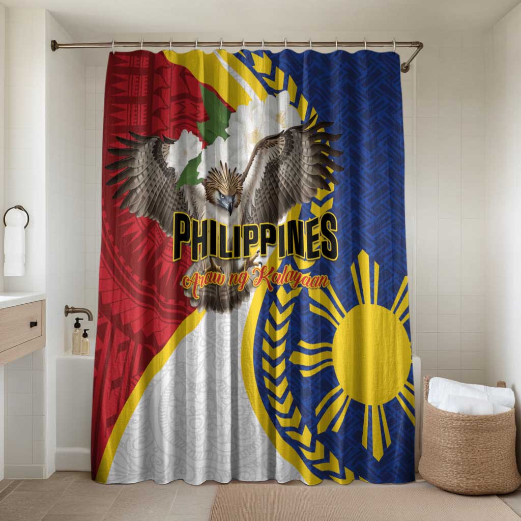 Philippines Bathroom Set Filipino Araw ng Kalayaan LT01 Shower Curtain Only Multicolor - Polynesian Pride
