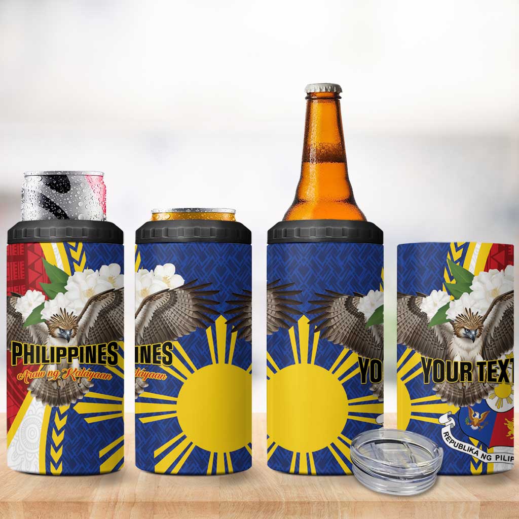 Personalized Philippines 4 in 1 Can Cooler Tumbler Filipino Araw ng Kalayaan