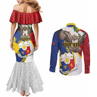 Personalized Philippines Couples Matching Mermaid Dress and Long Sleeve Button Shirt Filipino Araw ng Kalayaan LT01 - Polynesian Pride