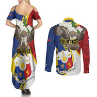 Personalized Philippines Couples Matching Summer Maxi Dress and Long Sleeve Button Shirt Filipino Araw ng Kalayaan LT01 - Polynesian Pride