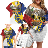 Personalized Philippines Family Matching Off Shoulder Short Dress and Hawaiian Shirt Filipino Araw ng Kalayaan LT01 - Polynesian Pride