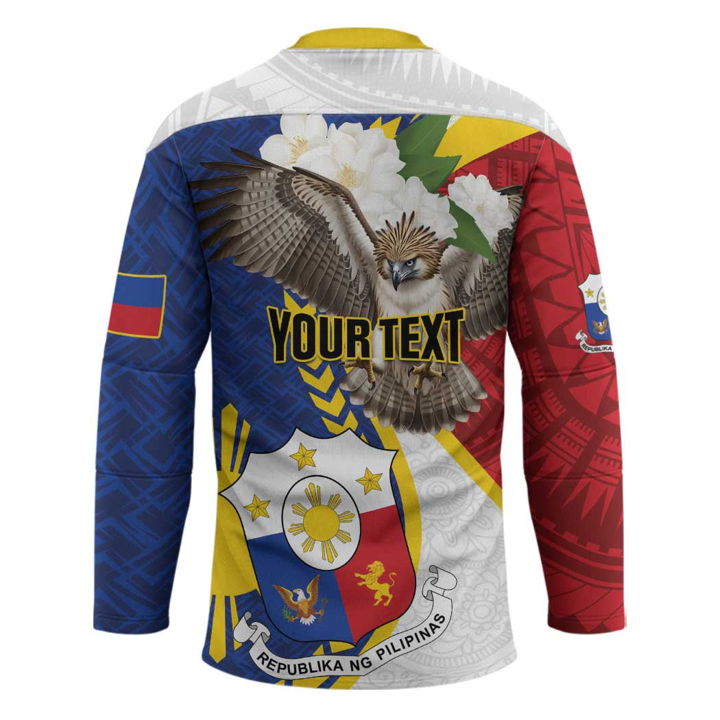 Personalized Philippines Hockey Jersey Filipino Araw ng Kalayaan LT01 - Polynesian Pride