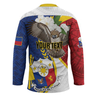 Personalized Philippines Hockey Jersey Filipino Araw ng Kalayaan LT01 - Polynesian Pride