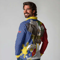 Personalized Philippines Long Sleeve Polo Shirt Filipino Araw ng Kalayaan LT01 - Polynesian Pride