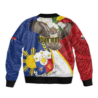 Personalized Philippines Sleeve Zip Bomber Jacket Filipino Araw ng Kalayaan LT01 - Polynesian Pride