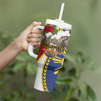 Personalized Philippines Tumbler With Handle Filipino Araw ng Kalayaan LT01 - Polynesian Pride