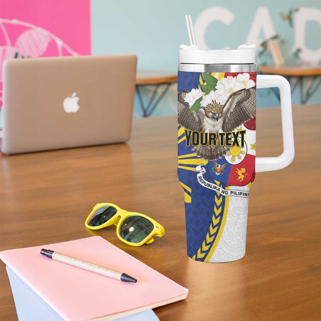 Personalized Philippines Tumbler With Handle Filipino Araw ng Kalayaan LT01 - Polynesian Pride