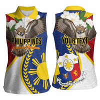 Personalized Philippines Women Sleeveless Polo Shirt Filipino Araw ng Kalayaan LT01 - Polynesian Pride