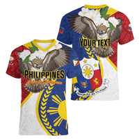 Personalized Philippines Women V-Neck T-Shirt Filipino Araw ng Kalayaan LT01 - Polynesian Pride