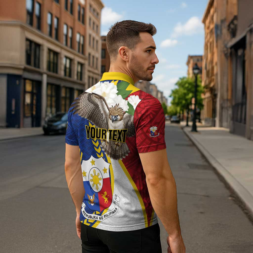 Personalized Philippines Zipper Polo Shirt Filipino Araw ng Kalayaan LT01 - Polynesian Pride