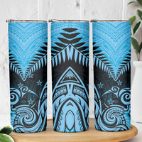 New Zealand Skinny Tumbler Aotearoa Blue Maori Kiwi Blue Fern