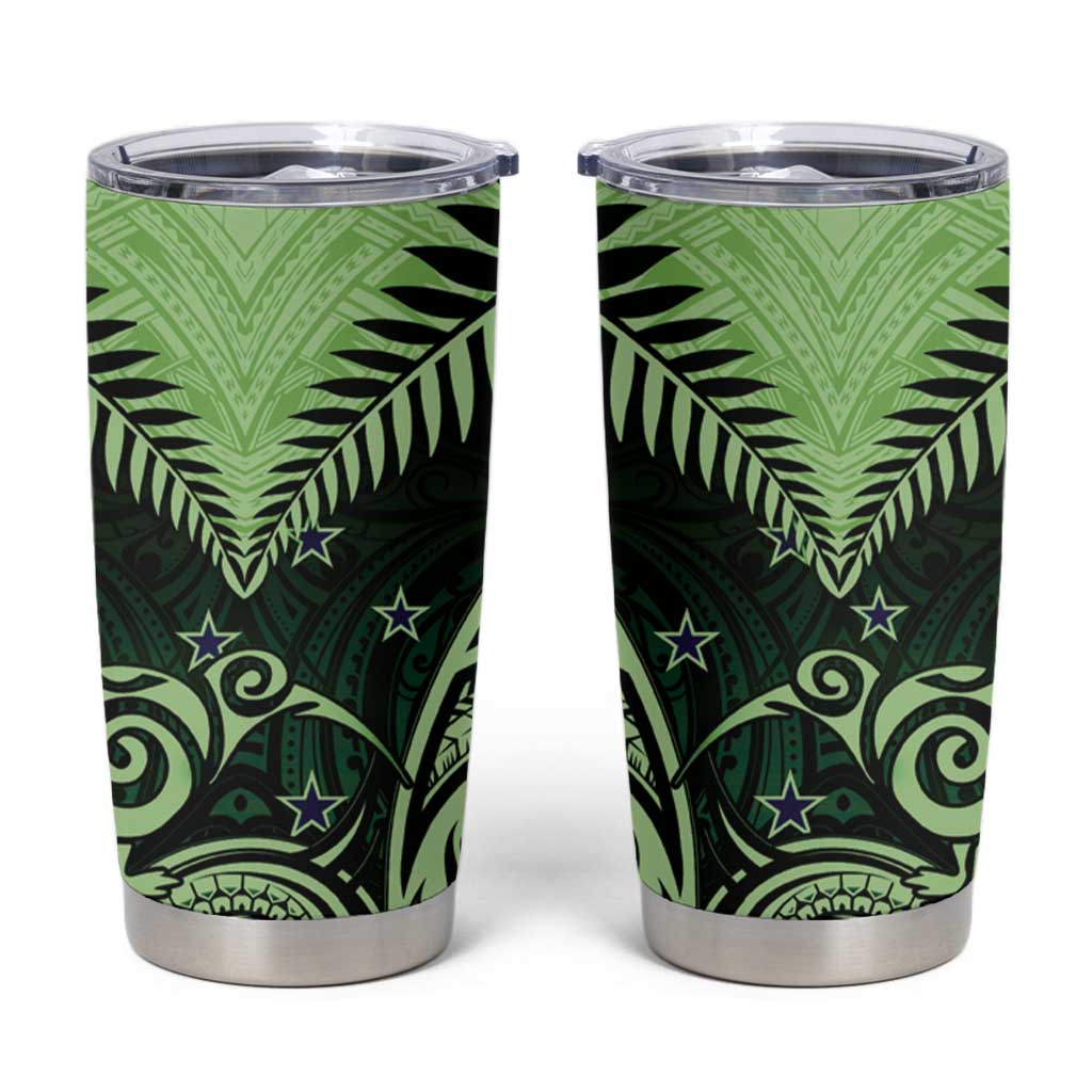 New Zealand Tumbler Cup Aotearoa Maori Kiwi Green Fern