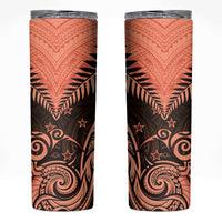 New Zealand Skinny Tumbler Aotearoa Maori Kiwi Orange Fern