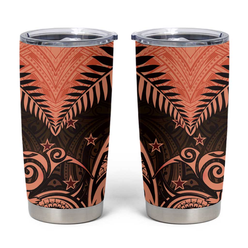 New Zealand Tumbler Cup Aotearoa Maori Kiwi Orange Fern