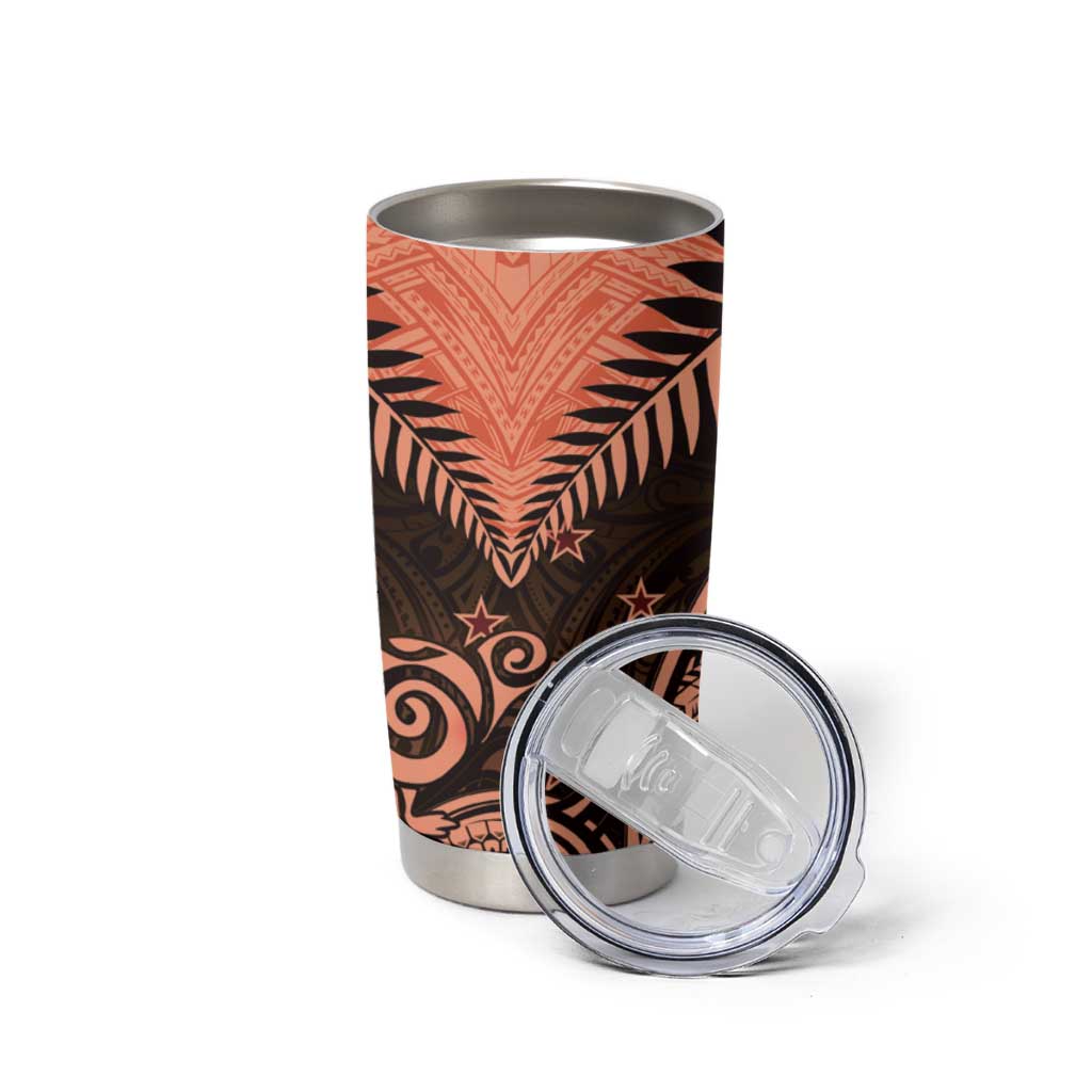 New Zealand Tumbler Cup Aotearoa Maori Kiwi Orange Fern