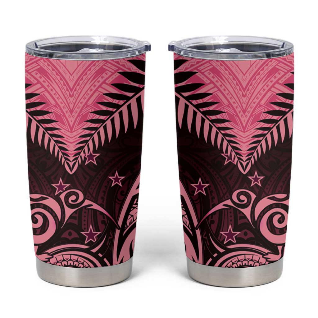 Aotearoa Tumbler Cup Maori Kiwi Pink Fern