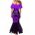 Personalised Aotearoa Mermaid Dress Maori Kiwi Purple Fern LT01 - Polynesian Pride