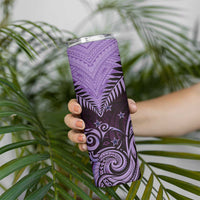 Aotearoa Skinny Tumbler Maori Kiwi Purple Fern