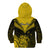 Personalised Aotearoa Kid Hoodie Maori Kiwi Yellow Fern LT01 - Polynesian Pride