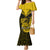 Personalised Aotearoa Mermaid Dress Maori Kiwi Yellow Fern LT01 Women Yellow - Polynesian Pride