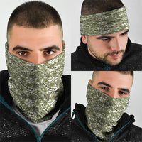 Hibiscus Bloom Island Tribal Waves Neck Gaiter Olive Green Polynesian Pattern LT01 - Polynesian Pride