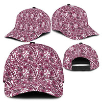 Hibiscus Bloom Island Tribal Waves Classic Cap Pink Polynesian Pattern LT01 - Polynesian Pride
