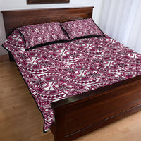Hibiscus Bloom Island Tribal Waves Quilt Bed Set Pink Polynesian Pattern LT01 - Polynesian Pride